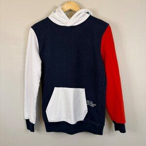 Levis Youth XL Colorblock Pullover Hoodie With Kangaroo Pocket & Logo Print